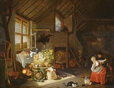 Interior of a Farmhouse by Hendrik Martensz Sorgh